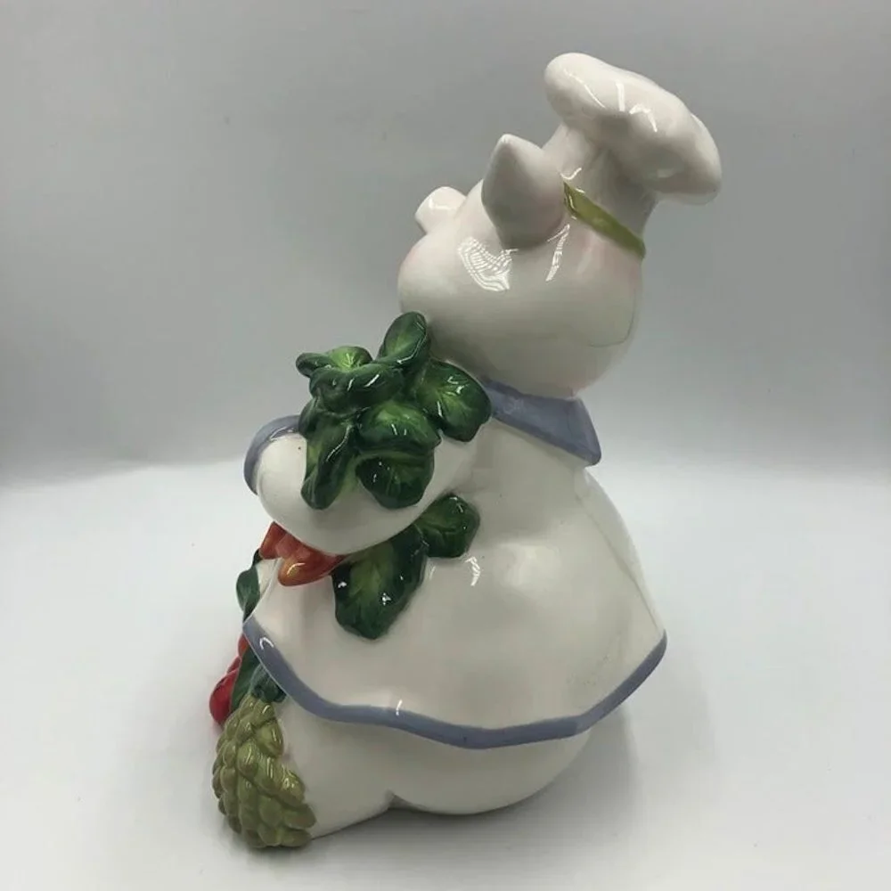 Chef Ceramic Pig Figurine Spring Collection by Corner Ruby Kitchen Décor